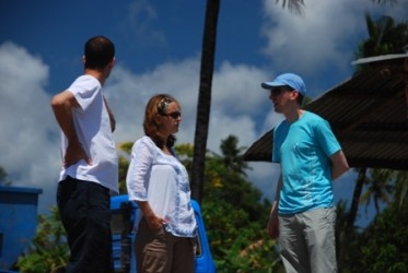 With colleagues Oliver Knight and Simon Gill at rubbish tip - click for bigger picture