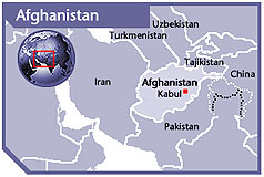 Map of Afghanistan, courtesy of FCO