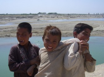 Helmandi children I met near the Helmand river, Lashkar Gah – a favourite spot for boys and men to cool down from the summer heat