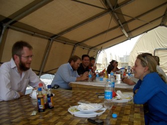 Dining out in Lashkar Gah: lunch in the galley