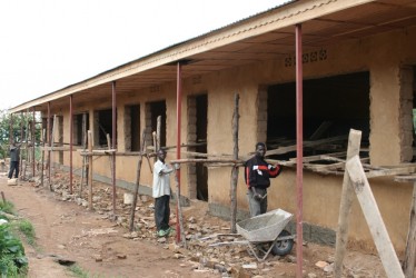 Classroom construction in Byumba, Rwanda