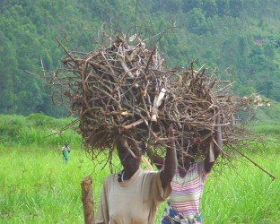 Carrying wood for the fire - click for bigger picture