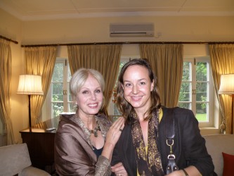 Me with Joanna Lumley at the British Embassy