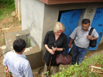 School latrine for girls and boys