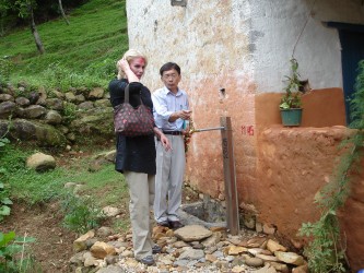 Water tap for households in Chaura village