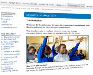 DFID's education strategy - click to have your say