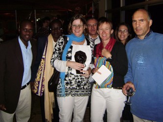 Esther with civil society workers