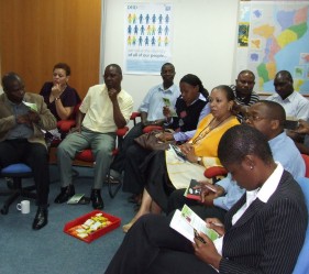 DFID, British Council and British High Commission staff are briefed on HIV, and offered counselling and testing