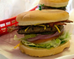 A hamburger. Photo credit: Dave77459