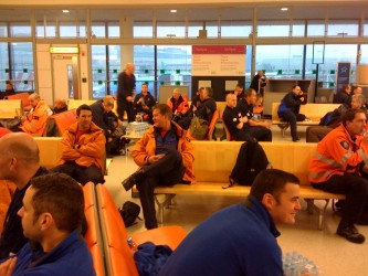 The UK search and rescue teams about to board the humanitarian flight out of London Gatwick