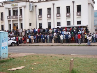 Quite a contrast - people were queueing to use cash machines in Harare last year