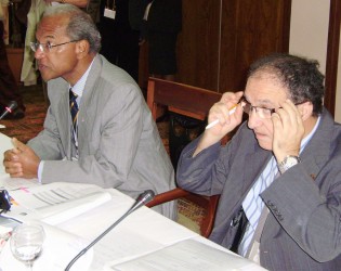 Minister Garrido and Dr Benzerroug El Hadi at the CCS meeting