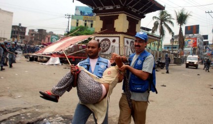 Photo: A victim of the strikes. Credit: OHCHR Nepal