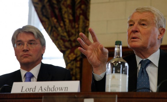 Photo of Lord Ashdown and Secretary of State Andrew Mitchell