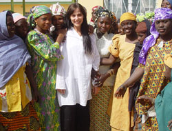 Natalie with fistula patients outside Babbar Ruga Hospital, Nigeria. Picture: Campaign to End Fistula