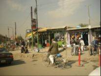 The busy streets in central Kabul