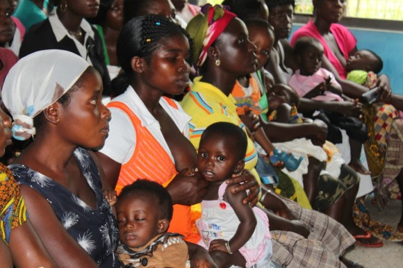 Family Planning: mothers and babies waiting for their turn with the nurses