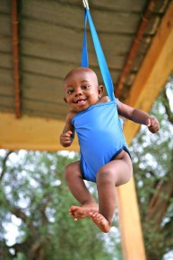 Child weighed in a health facility