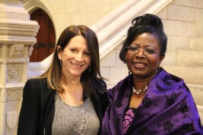 Efua Dorkenoo with UK International Development Minister Lynne Featherstone. Picture: Options