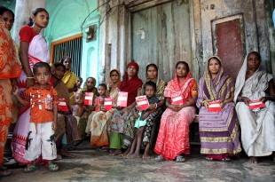 Mums and young children await their turn to access healthcare services. Picture: DFID Bangladesh