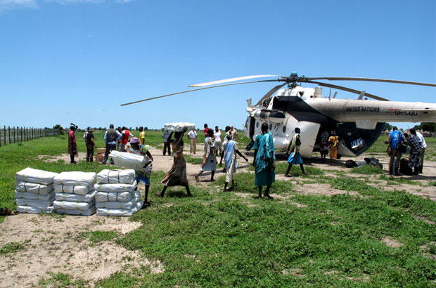 Delivering aid to Akobo. Picture: Henry Donati/DFID