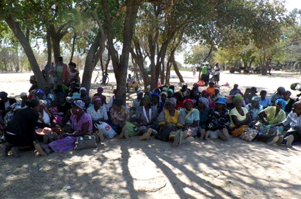 Pay day in rural Zimbabwe: HSCT Beneficiaries waiting to receive their bimonthly payment.  Picture: Samantha Coope/DFID