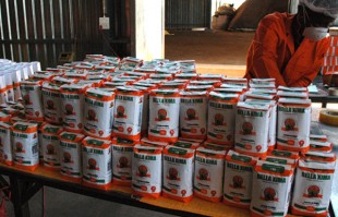 The finished product, flour from the Commercial Agricultural Company Mill. Picture: Sophie Newman/DFID