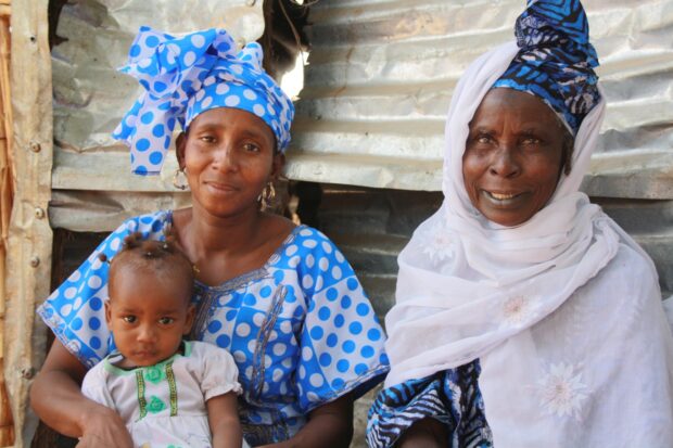 Oumou (left)- with her mother and 18-month-ol old daughter, Maimuna. Picture: Christine Kolbe/DFID