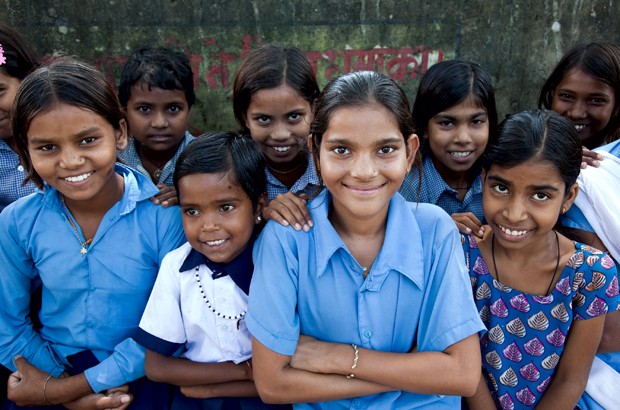 Girls from two communities in rural Rajasthan that have been made aware of the dangers of child marriage. Picture: Graham Crouch/Girls Not Brides. All rights reserved.