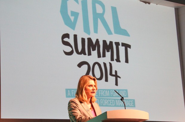 International Development Secretary, Justine Greening, speaking at the opening of the Girl Summit 2014. Picture: Russell Watkins/DFID.